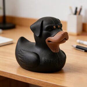 Duck Collectible Figurines Rottweiler Duck Hybrid Figurine Jeep Duck Collection